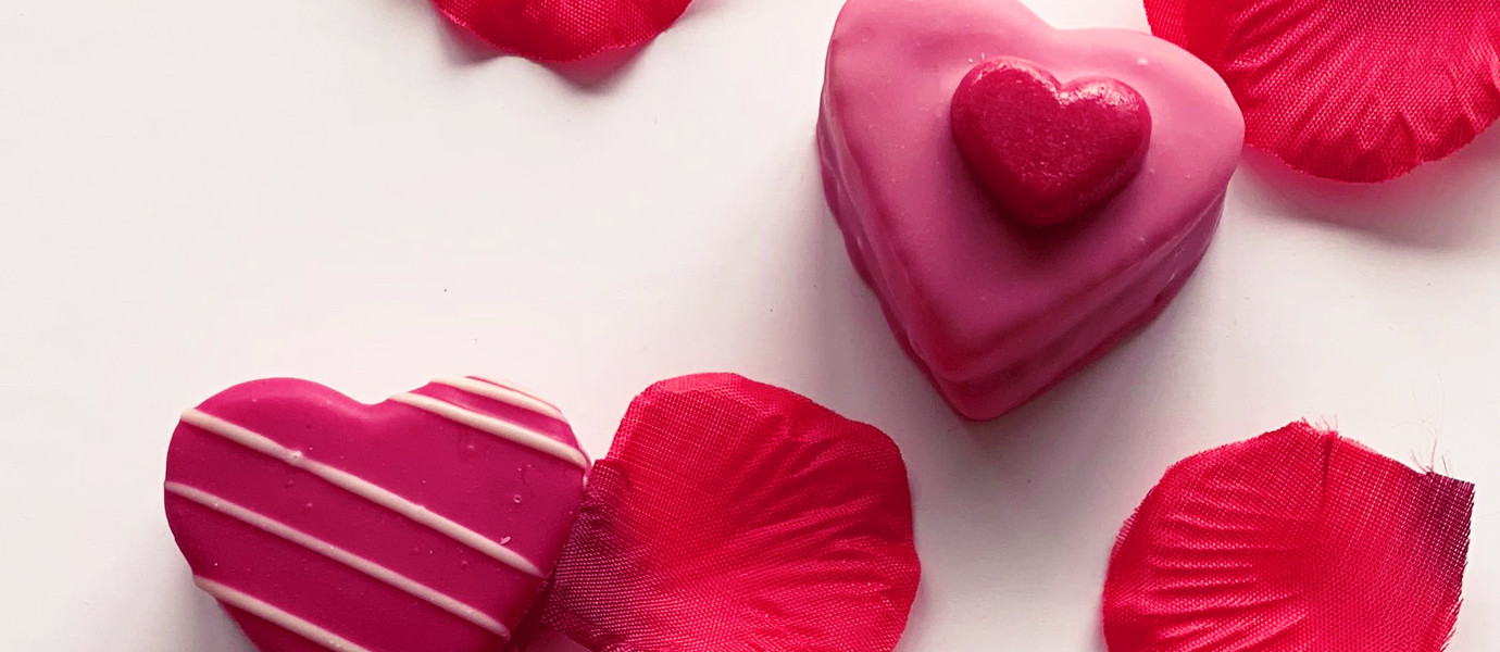Heart-shaped pastries for Valentine's Day 