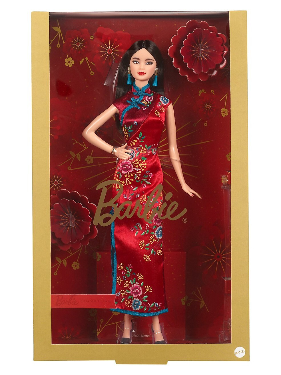 Barbie : Poupée du Nouvel An lunaire avec robe Qipao Signature Barbie : Poupée du Nouvel An lunaire avec robe Qipao Signature