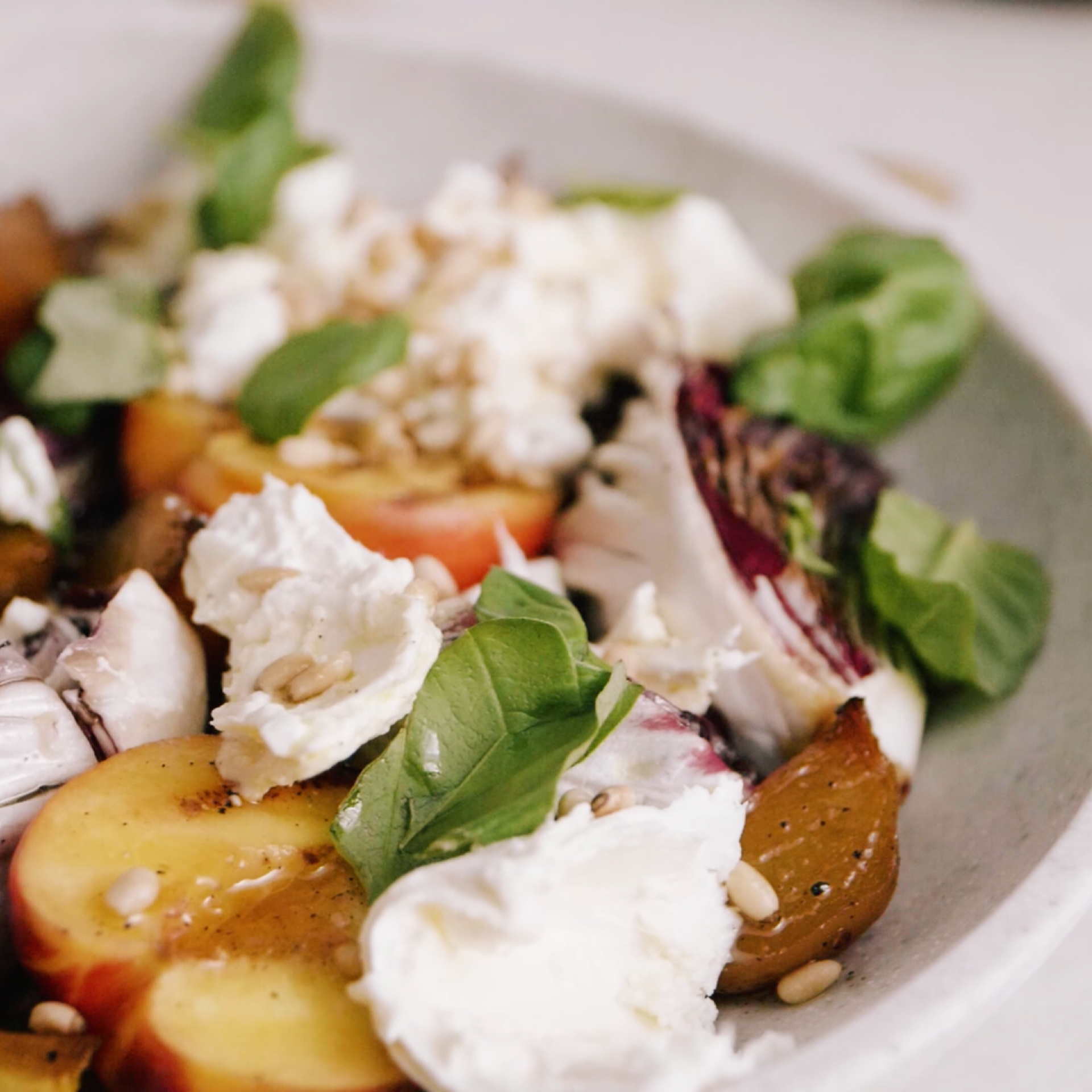 Grilled Radicchio & Peach Salad